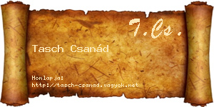 Tasch Csanád névjegykártya
