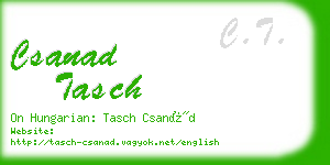 csanad tasch business card